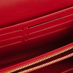 Louis Vuitton Long Wallet Patent Red