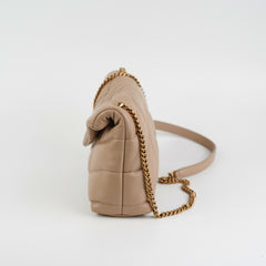 Saint Laurent Toy Puffer Beige