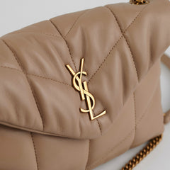 Saint Laurent Toy Puffer Beige