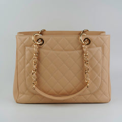 Chanel GST Grand Shopping Tote Beige Clair Caviar