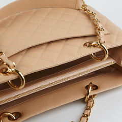 Chanel GST Grand Shopping Tote Beige Clair Caviar