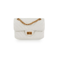 Chanel chevron Reissue Mini White