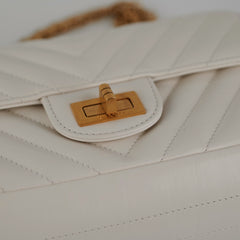 Chanel chevron Reissue Mini White