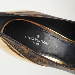 Louis Vuitton Heels Monogram/Gold Size 35
