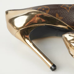 Louis Vuitton Heels Monogram/Gold Size 35