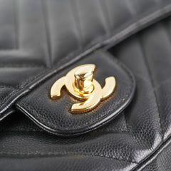 Chanel Chevron Classic Medium/Large Black