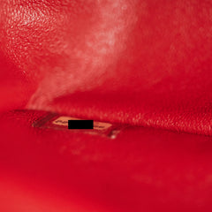 ITEM 27 - Chanel Chevron Classic Medium/Large Flap Red 16S