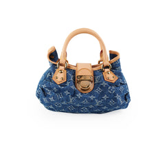 Louis Vuitton Pleaty Denim Handbag