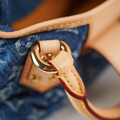 Louis Vuitton Pleaty Denim Handbag