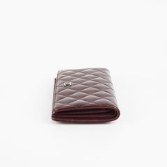 Chanel Long Wallet Patent Burgundy