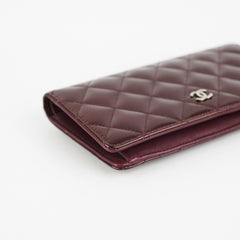 Chanel Long Wallet Patent Burgundy