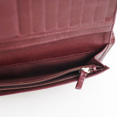 Chanel Long Wallet Patent Burgundy