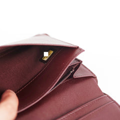 Chanel Long Wallet Patent Burgundy