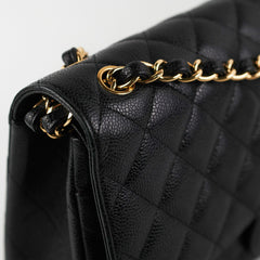 Chanel Guillted Jumbo Double Flap Black