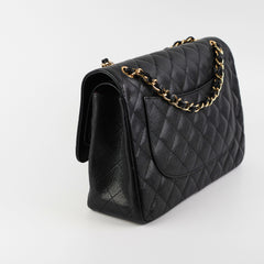 Chanel Guillted Jumbo Double Flap Black