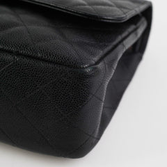 Chanel Guillted Jumbo Double Flap Black