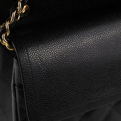Chanel Guillted Jumbo Double Flap Black