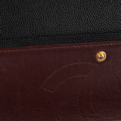 Chanel Guillted Jumbo Double Flap Black