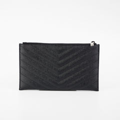 Saint Laurent Cassandre Zip Pouch Black