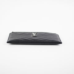 Saint Laurent Cassandre Zip Pouch Black