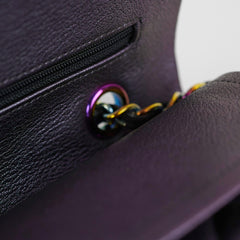 Chanel 16C Classic Flap Medium/Large Iridescent Mermaid Purplle Bag