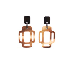 Hermes H lacquered horn Earrings