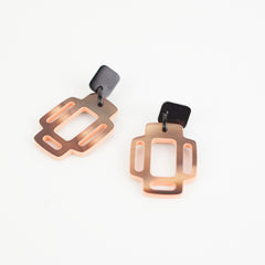 Hermes H lacquered horn Earrings