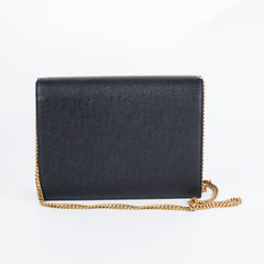 Saint Laurent Cassandra Medium Chain Black Bag