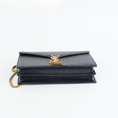 Saint Laurent Cassandra Medium Chain Black Bag