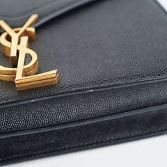 Saint Laurent Cassandra Medium Chain Black Bag