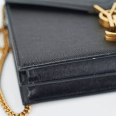 Saint Laurent Cassandra Medium Chain Black Bag