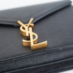 Saint Laurent Cassandra Medium Chain Black Bag