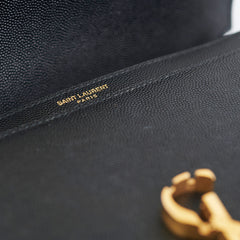 Saint Laurent Cassandra Medium Chain Black Bag