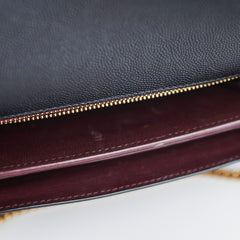 Saint Laurent Cassandra Medium Chain Black Bag