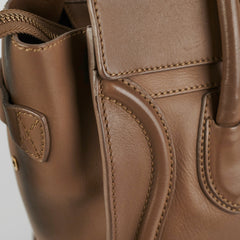 Celine Micro Luggage Taupe Tote
