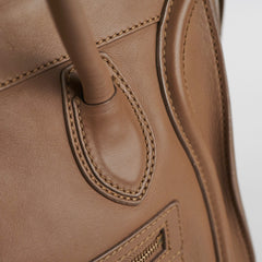 Celine Micro Luggage Taupe Tote