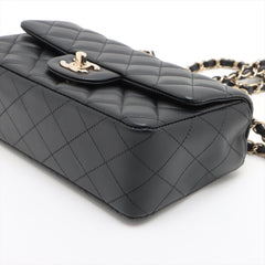 Chanel Mini Rectangular Lambskin Black Crossbody Bag (microchipped)