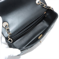 Chanel Mini Rectangular Lambskin Black Crossbody Bag (microchipped)