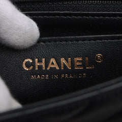 Chanel Mini Rectangular Lambskin Black Crossbody Bag (microchipped)