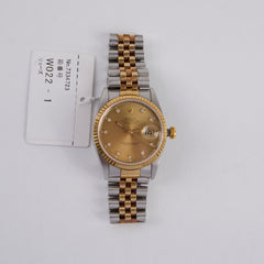 Rolex Datejust 36mm with Diamond Dial Watch Two Toned