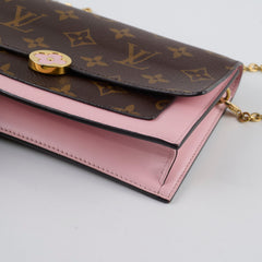 Louis Vuitton Flore Chain Wallet On Chain Monogram Pink