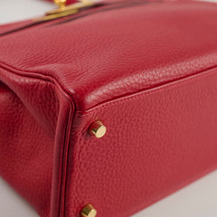 Hermes Kelly 28 Clemence Rouge Vif? - Square I Stamp