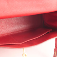 Hermes Kelly 28 Clemence Rouge Vif? - Square I Stamp