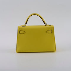 Hermes Mini Kelly Jaune Citron W Stamp