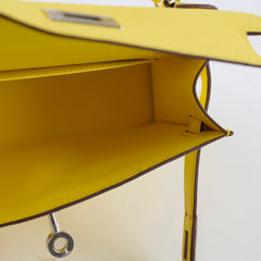 Hermes Mini Kelly Jaune Citron W Stamp