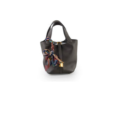 Hermes Picotin 18 Clemence Gris Meyer U Stamp