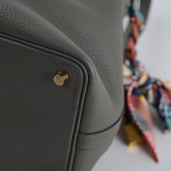 Hermes Picotin 18 Clemence Gris Meyer U Stamp