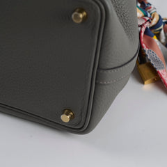 Hermes Picotin 18 Clemence Gris Meyer U Stamp