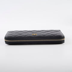 Chanel Zippy Wallet Caviar Black