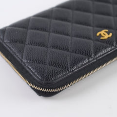 Chanel Zippy Wallet Caviar Black